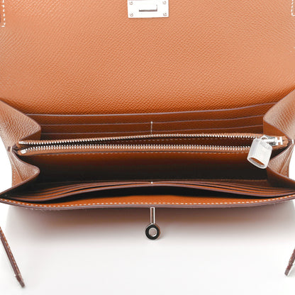 Hermes Epsom Kelly Longue Wallet Gold 5 of 8
