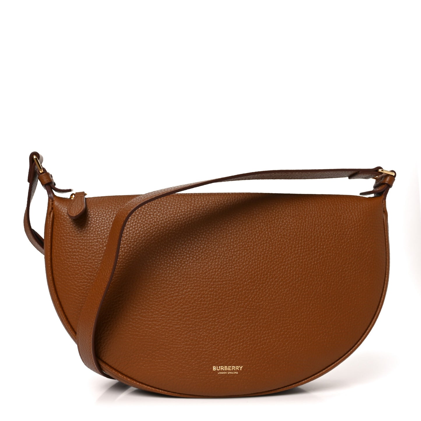 Grained Calfskin All Soft Sling Shoulder Bag Brown