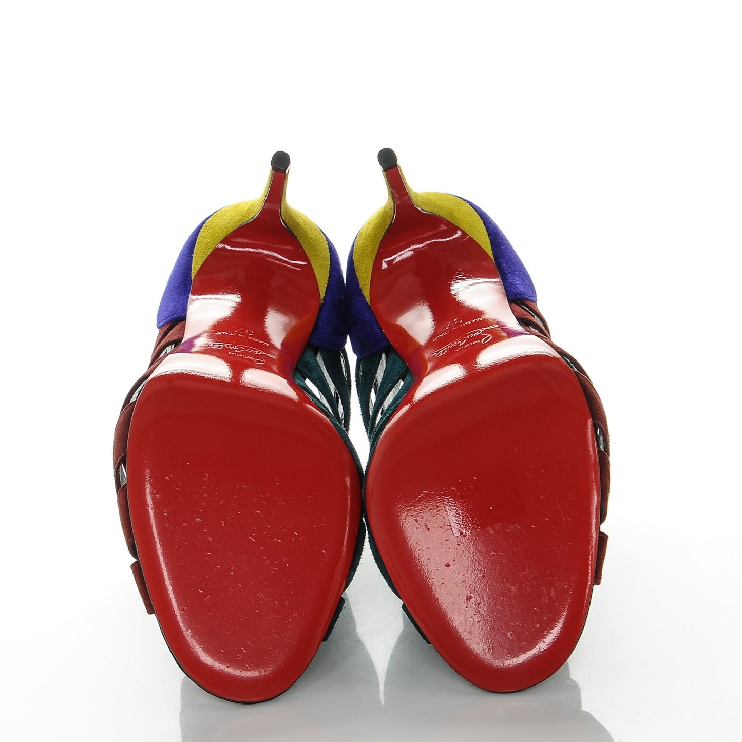 Suede Toot Mignonne 100 Cutout Heels 37.5 Multi