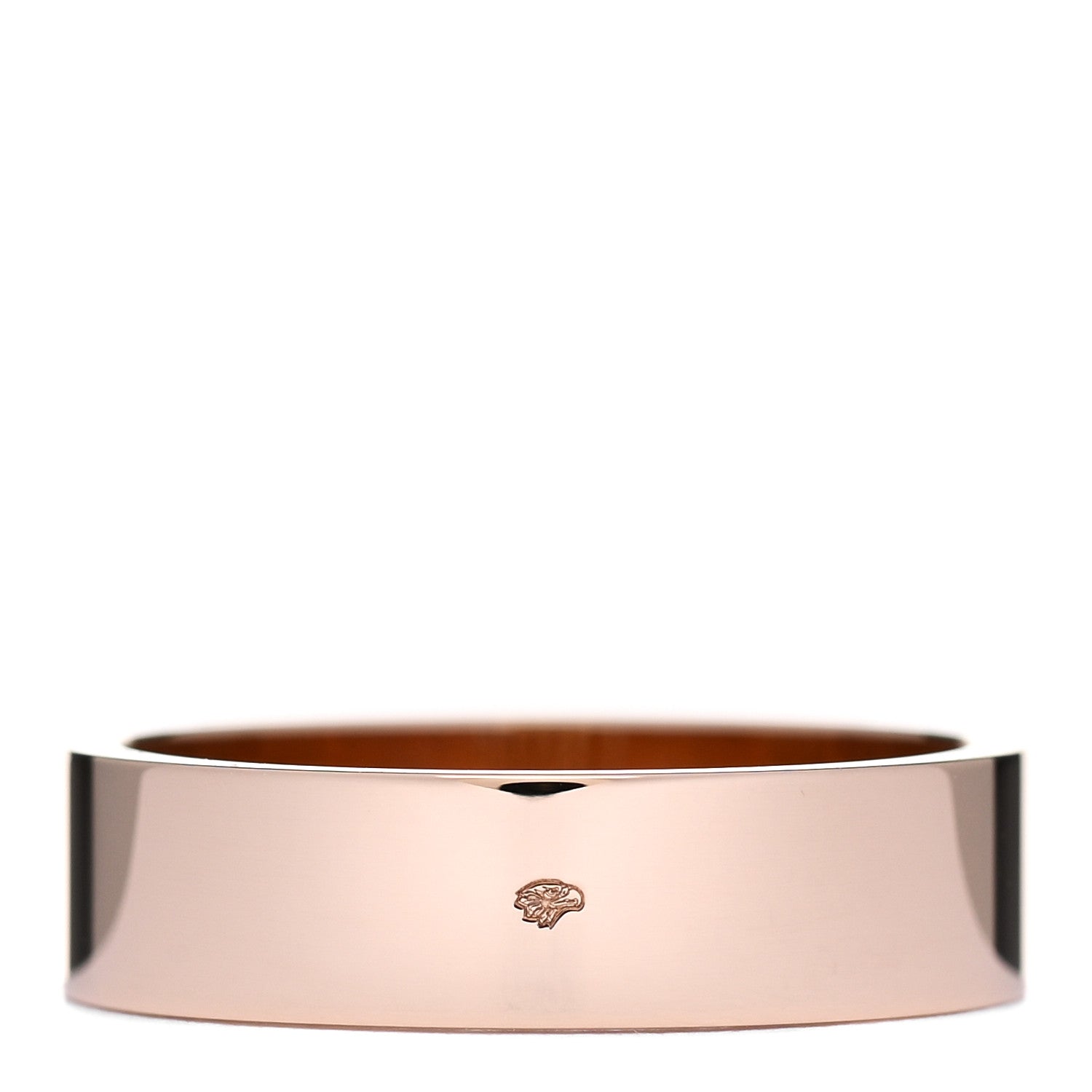 Hermes 18K Rose Gold Diamond PM Kelly Ring 52 6 3 of 5