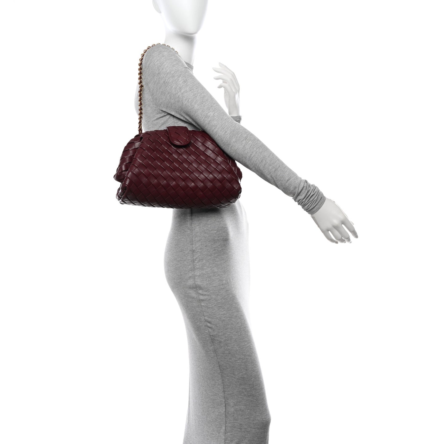 Nappa Intrecciato Teen The Lauren 1980 Clutch With Chain Barolo