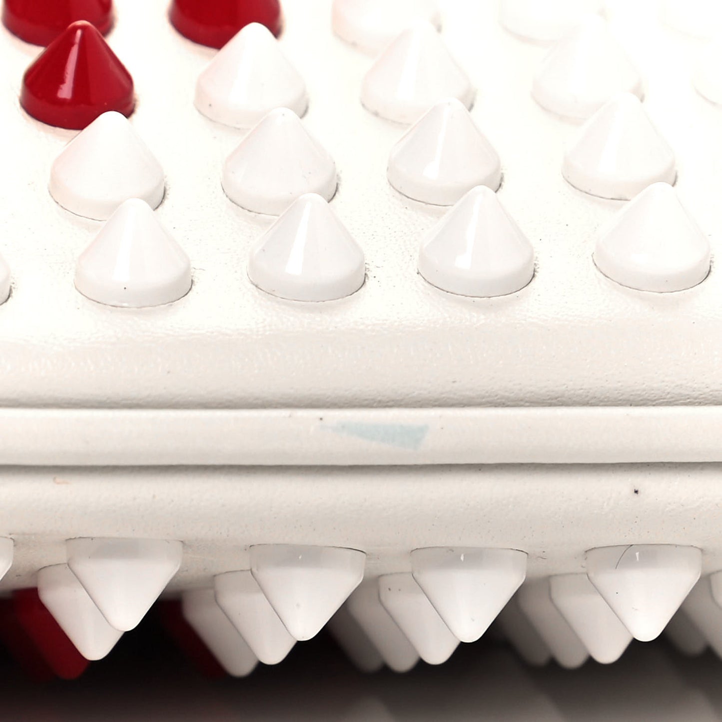 Calfskin Panettone Spiked Valentines Clutch Bag White Red