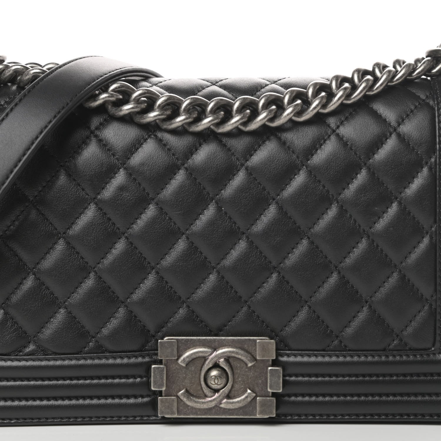 Chanel Calfskin Quilted Medium Boy Flap Black 8 of 13