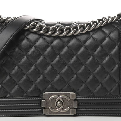 Chanel Calfskin Quilted Medium Boy Flap Black 8 of 13