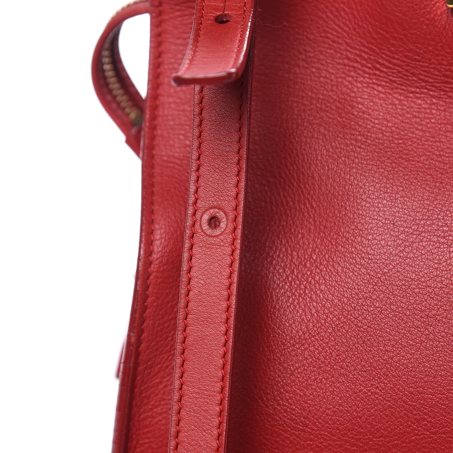 Saint Laurent Calfskin Small Classic Y Cabas Rouge Orient 15 of 21