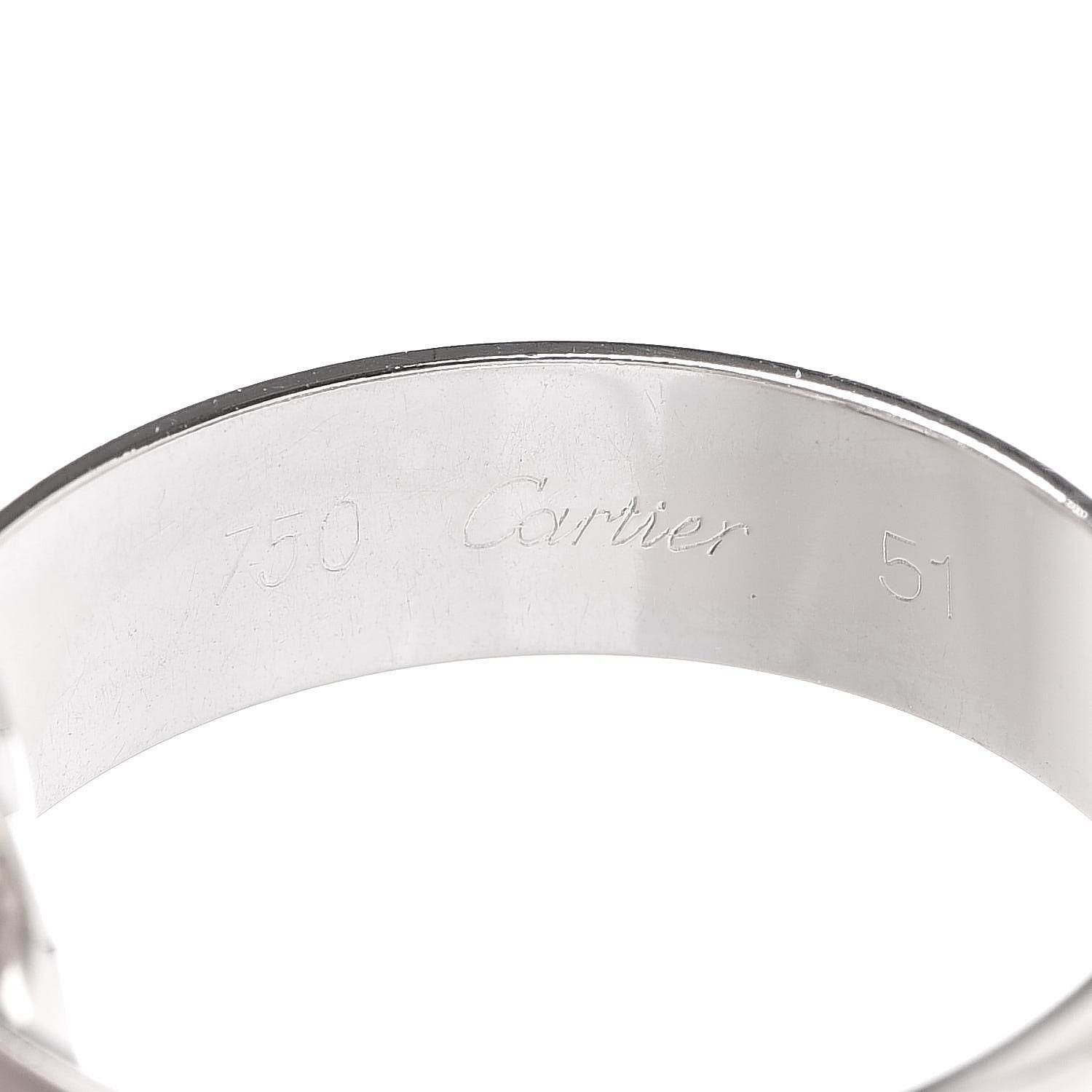 Cartier 18K White Gold 98 Xmas Limited Trinity Ring 51 5.75 4 of 6