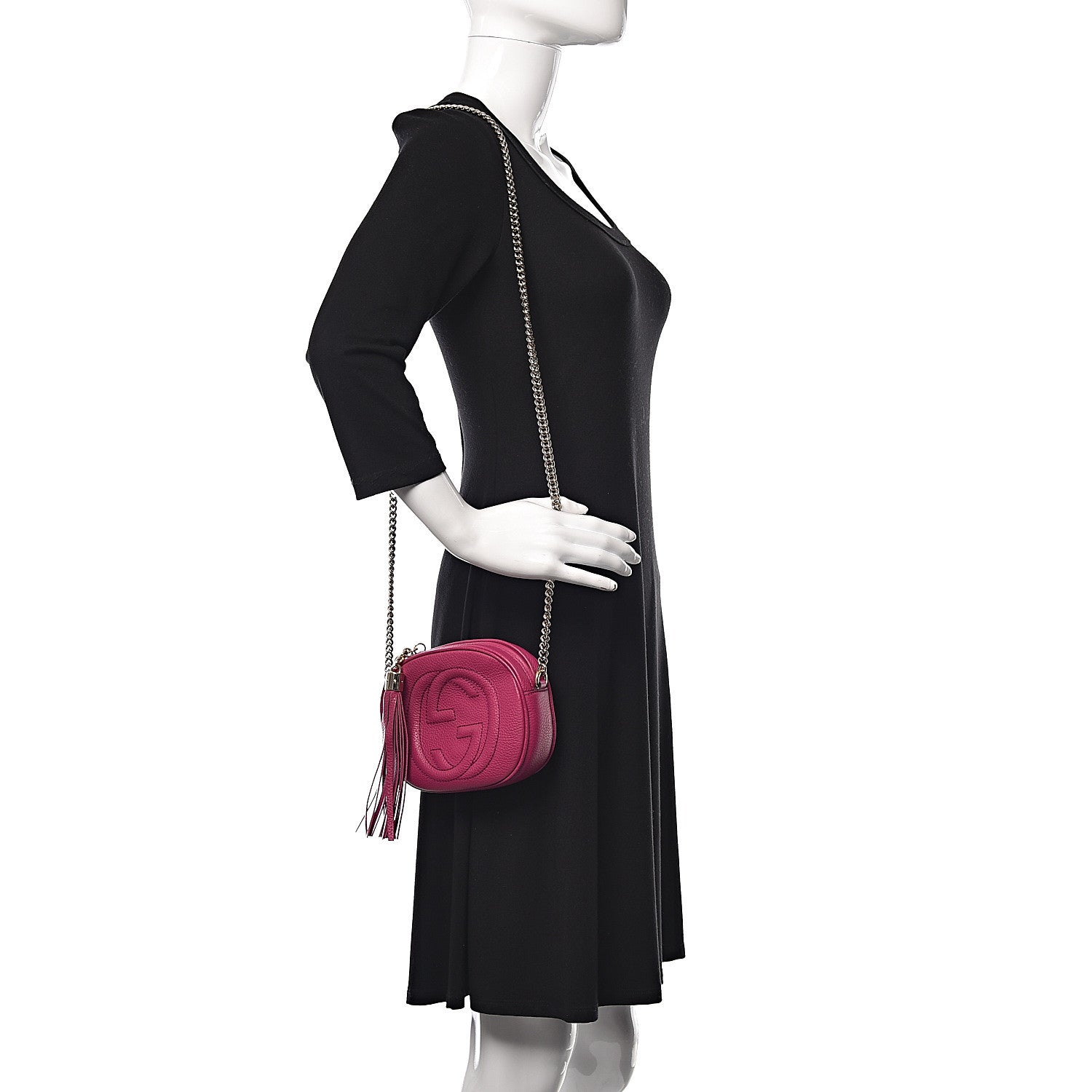 Gucci Cellarius Calfskin Mini Soho Chain Bag Bright Bouganville 2 of 11