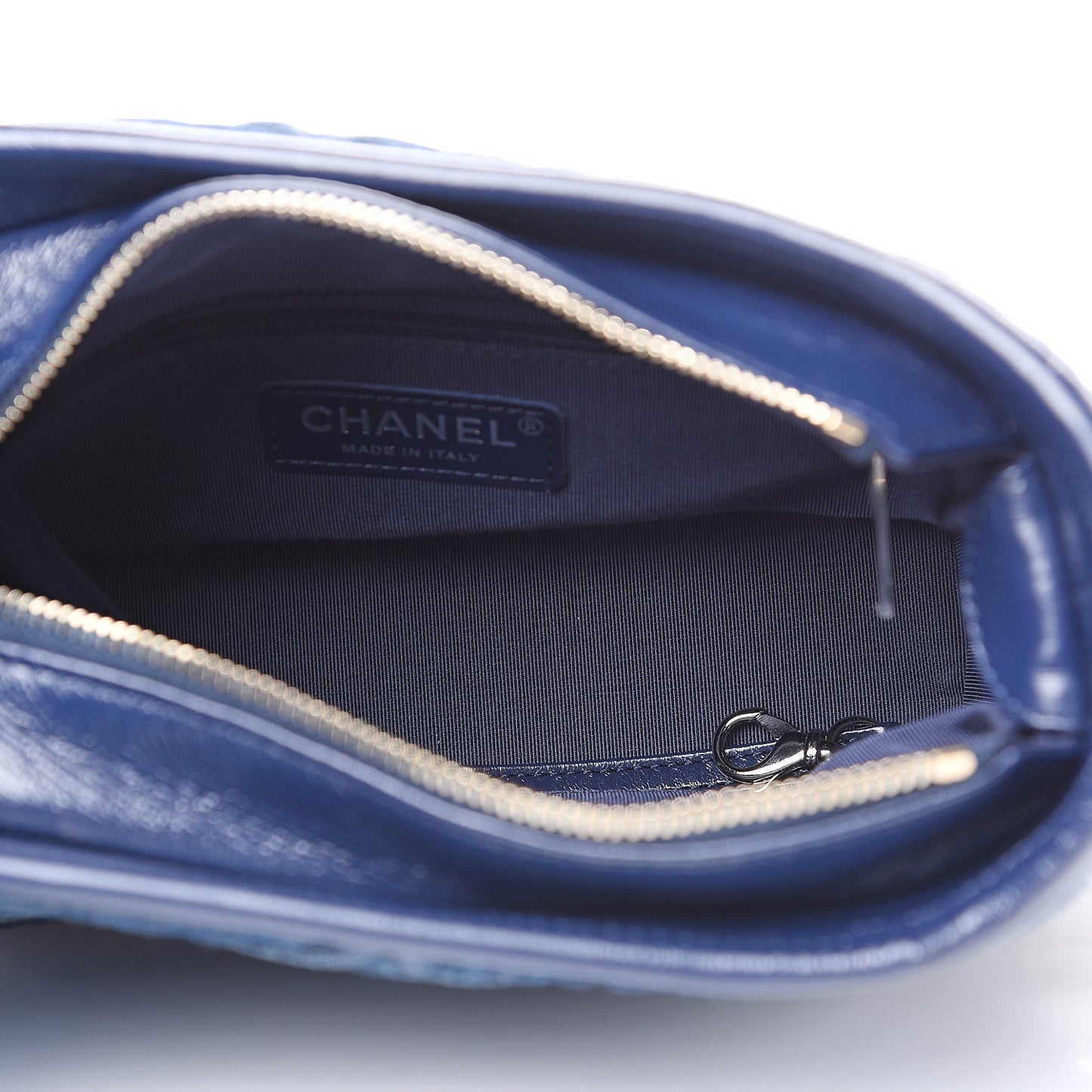 Denim Calfskin Small Gabrielle Hobo Blue