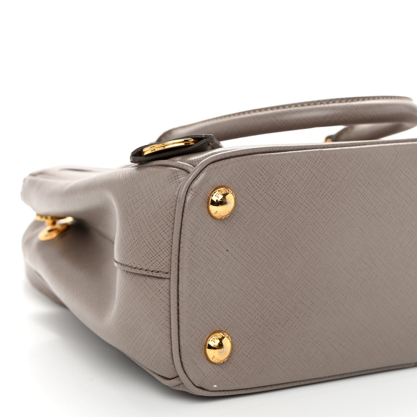 Saffiano Small Galleria Double Zip Tote Argilla