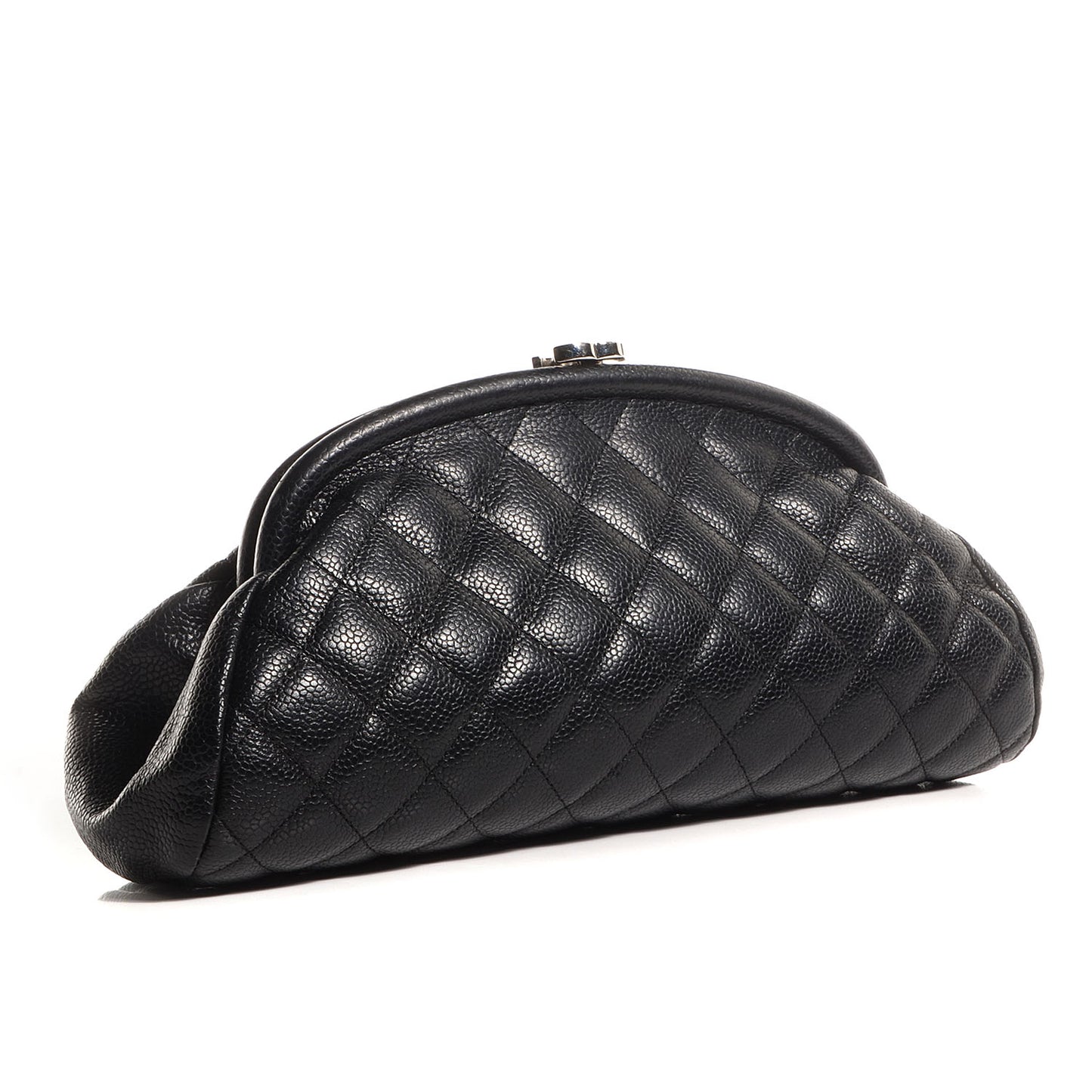 Caviar Quilted Timeless Clutch Black