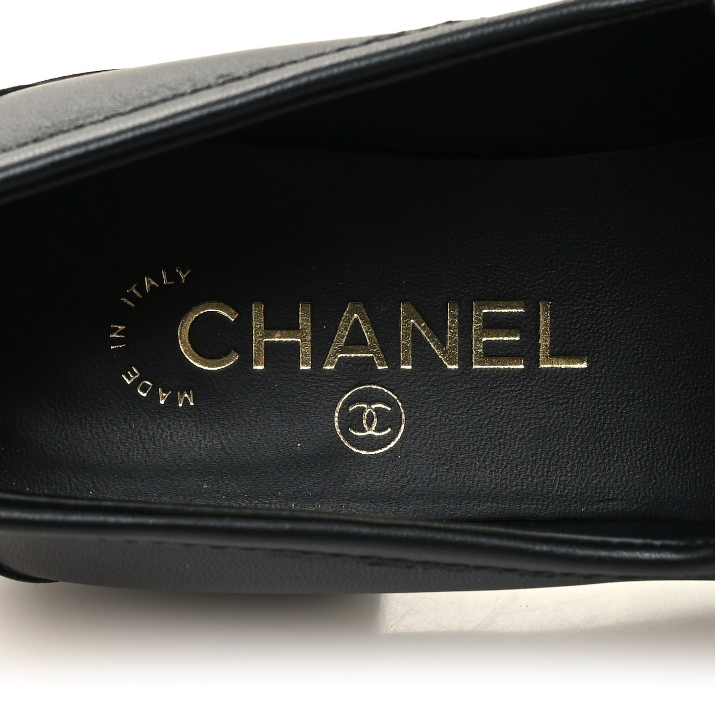 Lambskin Quilted CC Turnlock Loafers 38 Black