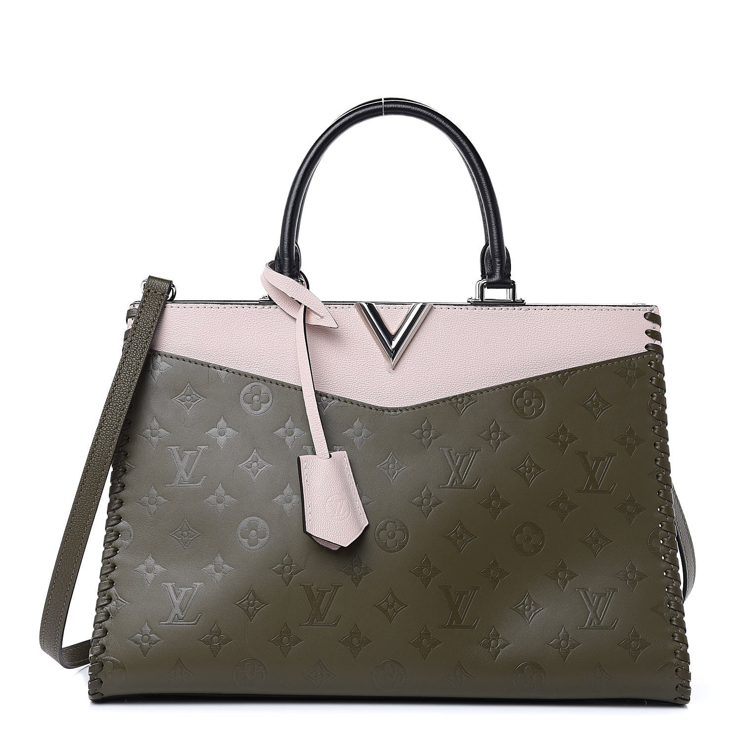 Louis Vuitton Cuir Plume Monogram Very One Zipped Tote Green 1 of 9