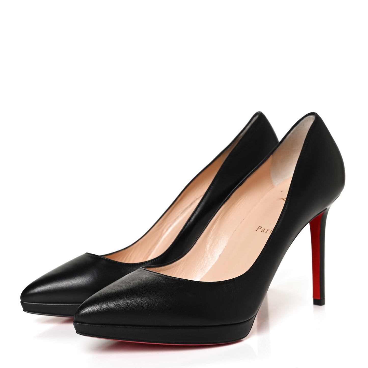 Shiny Nappa Pigalle Plato 100 Pumps 40.5 Black