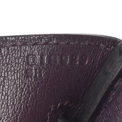 Hermes Taurillon Clemence Birkin 30 Raisin 20 of 39