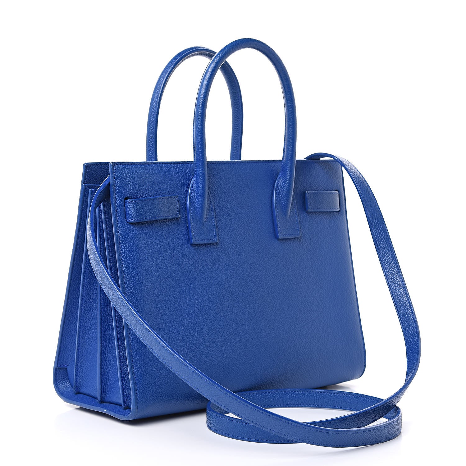 Saint Laurent Grained Calfskin Baby Sac De Jour Royal Blue 3 of 12