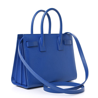Saint Laurent Grained Calfskin Baby Sac De Jour Royal Blue 3 of 12