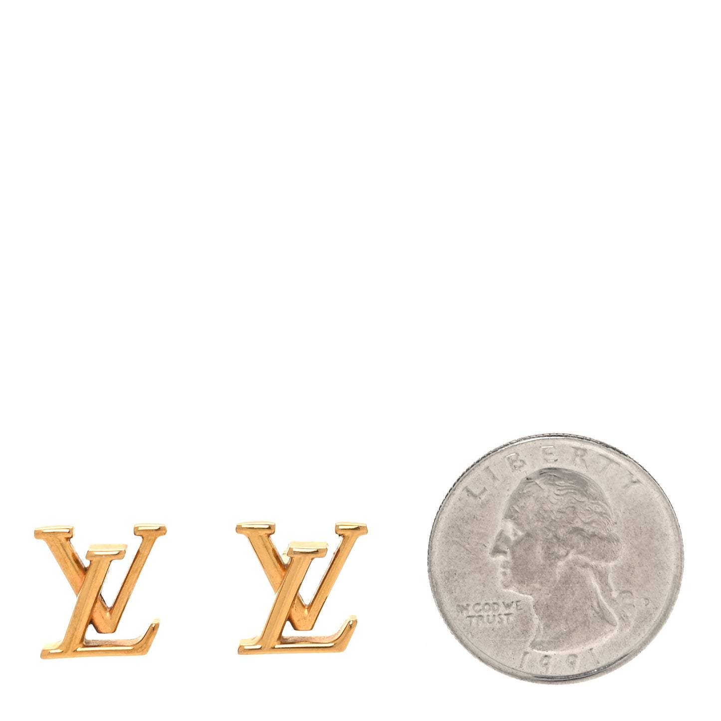 Metal LV Iconic Earrings Gold