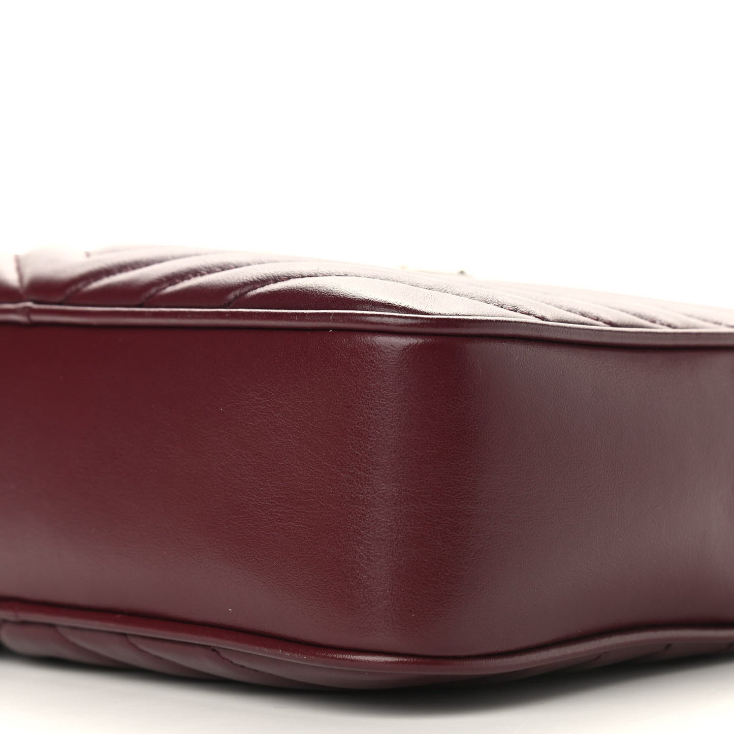 Calfskin Matelasse Monogram Lou Camera Bag Dark Legion Red