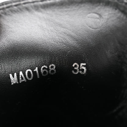 Louis Vuitton Suede Calfskin Monogram LV Black Heart Laureate Platform Desert Boots 35 Black 9 of 9