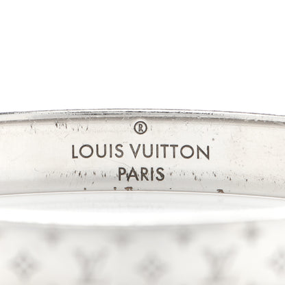 Louis Vuitton Brass Palladium Plated Nanogram Cuff M Silver 4 of 6