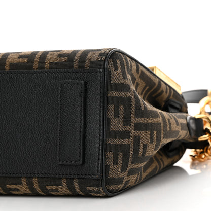 Versace X FENDI Grained Calfskin Fendace Medium La Medusa Top Handle Bag Black Brown 9 of 12