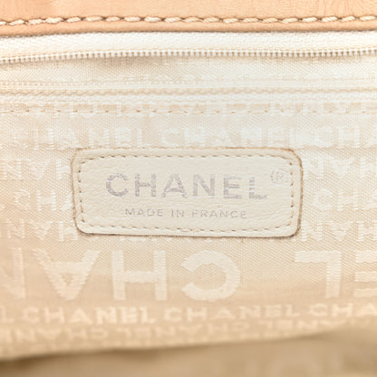 Chanel Lambskin Contrast Stitch Surpique Accordion Flap Beige 6 of 13