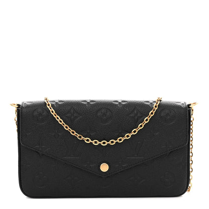 Louis Vuitton Empreinte Pochette Felicie Chain Wallet Black 3 of 12
