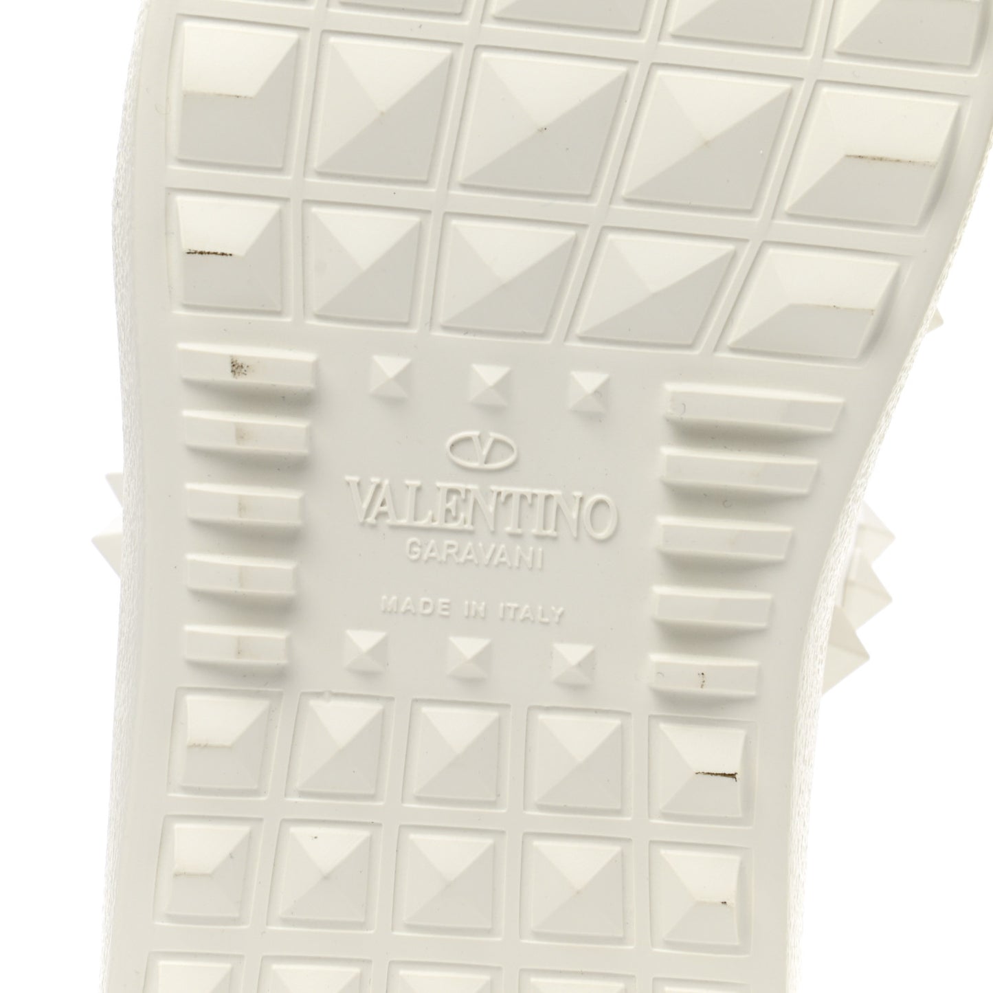 Calfskin Rockstud Untitled Open Sneakers 35.5 White