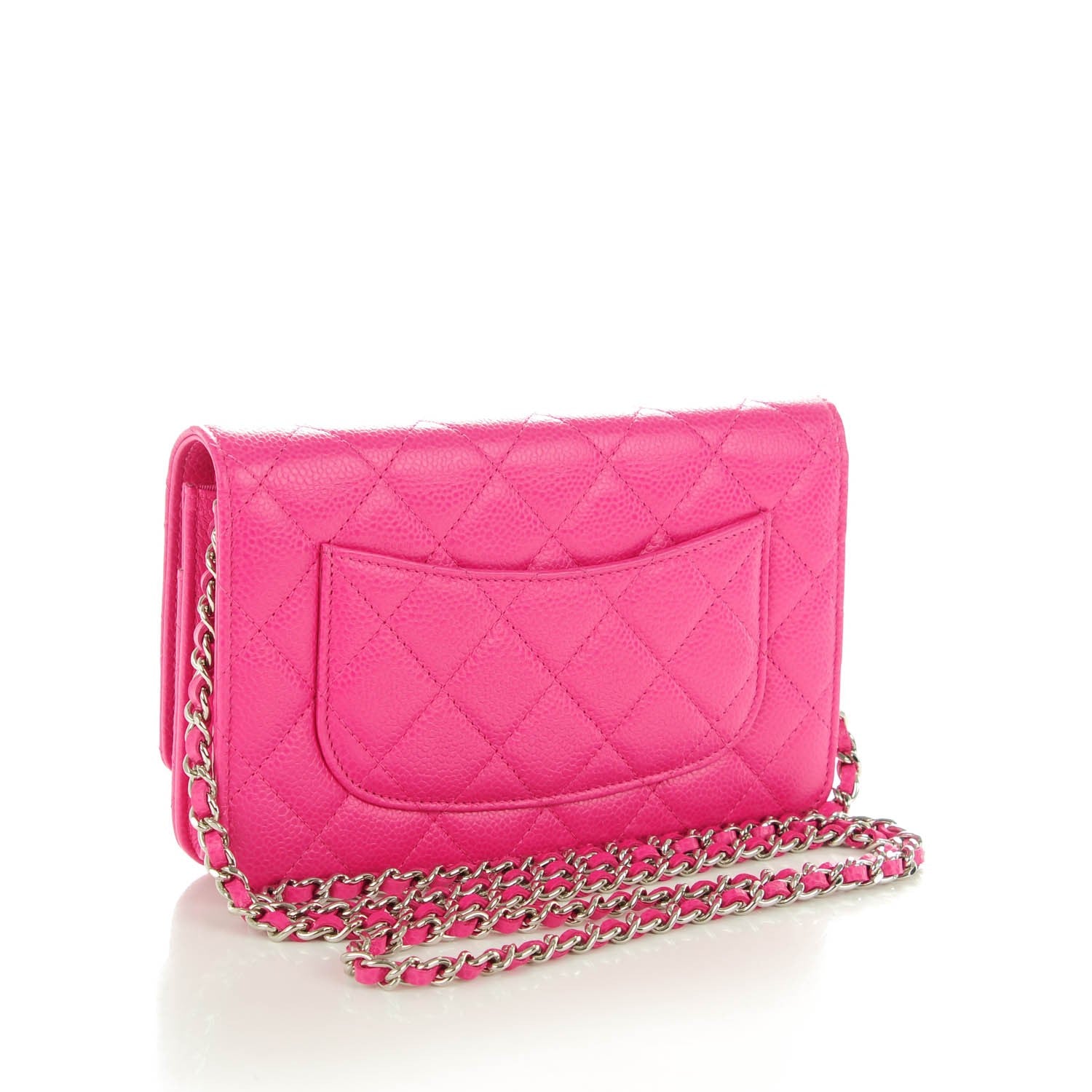 Chanel Caviar Quilted Wallet On Chain WOC Fuchsia 3 of 8