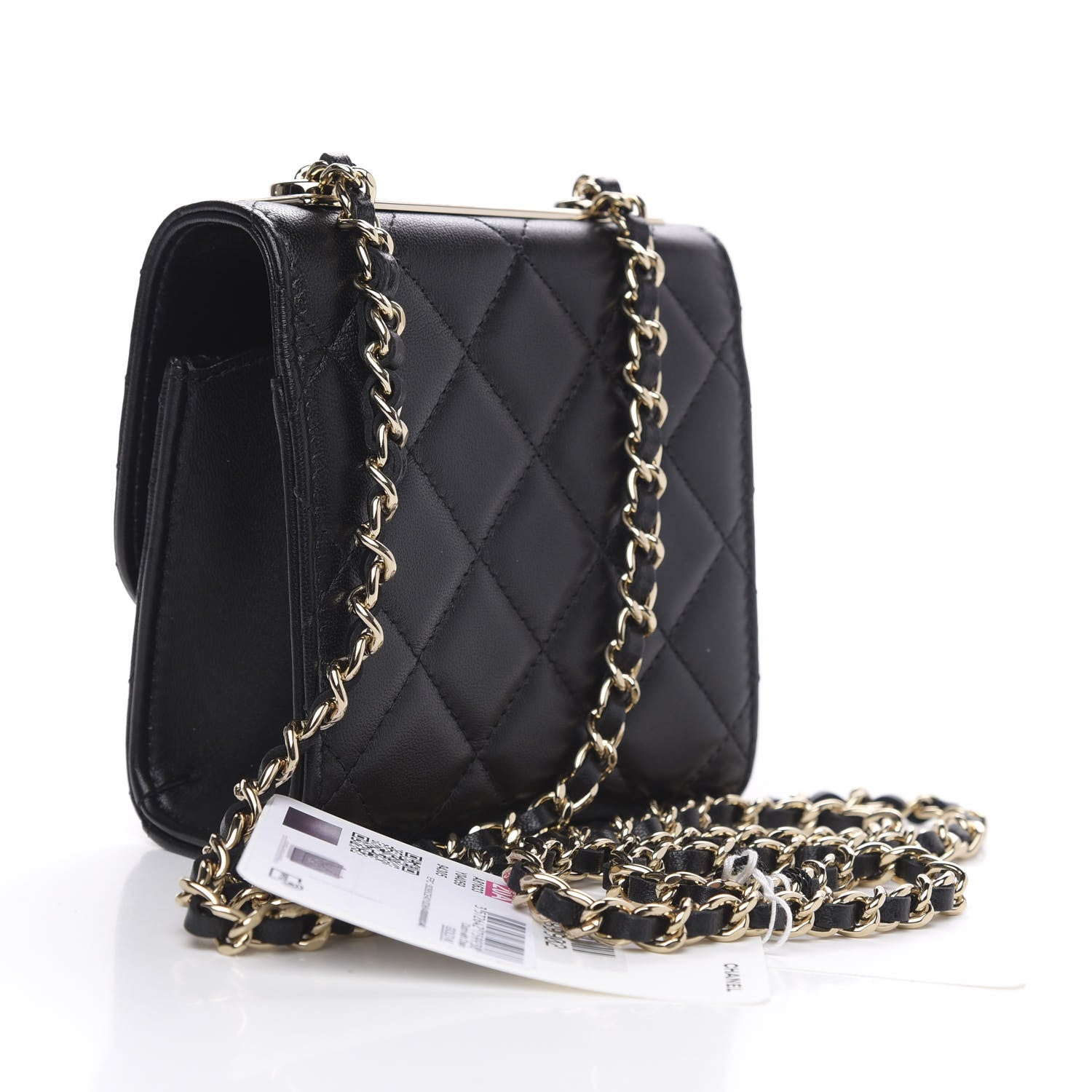 Chanel Lambskin Quilted Mini Trendy CC Chain Wallet Black 3 of 9