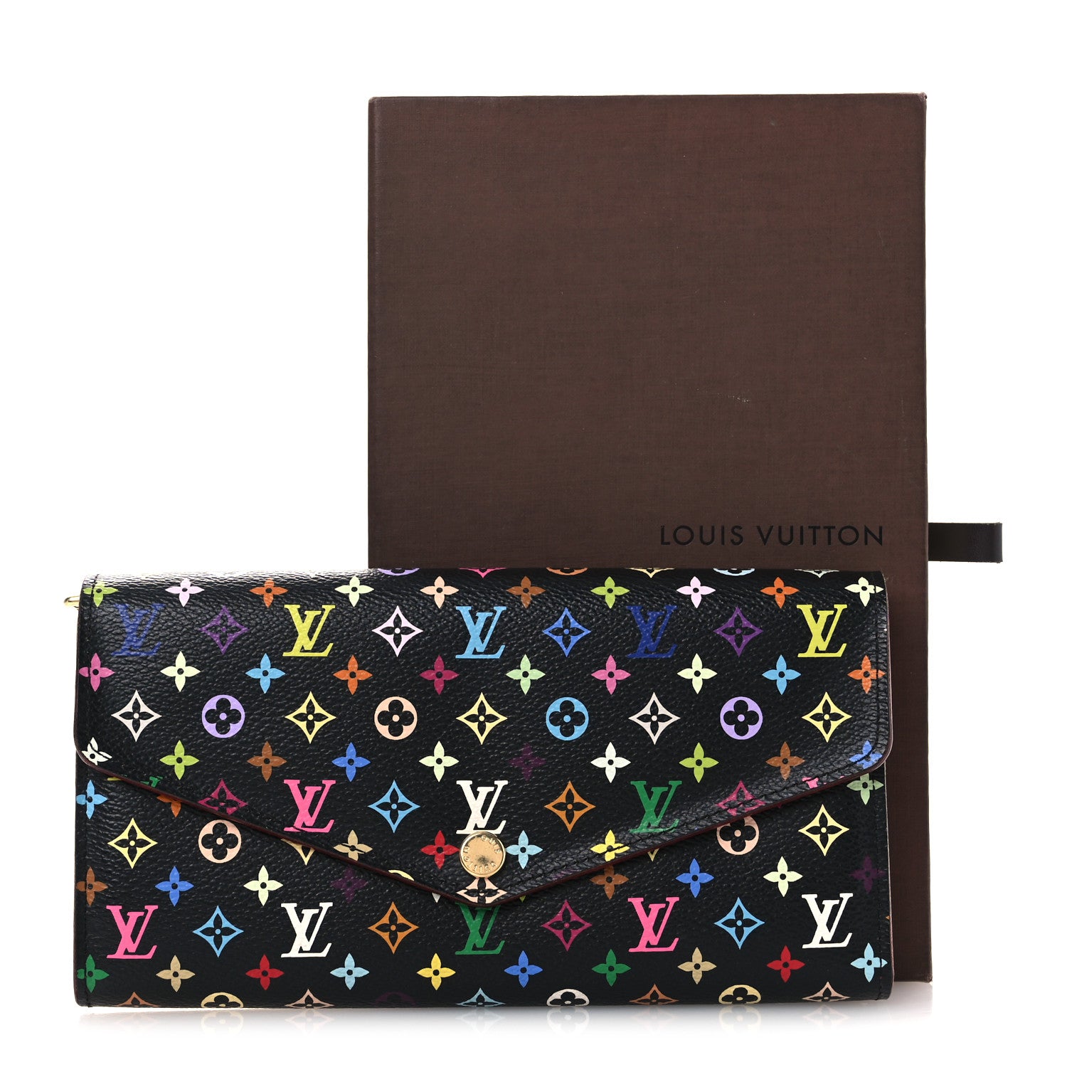 Louis Vuitton Monogram Multicolor Sarah Wallet NM Black Grenade 7 of 7
