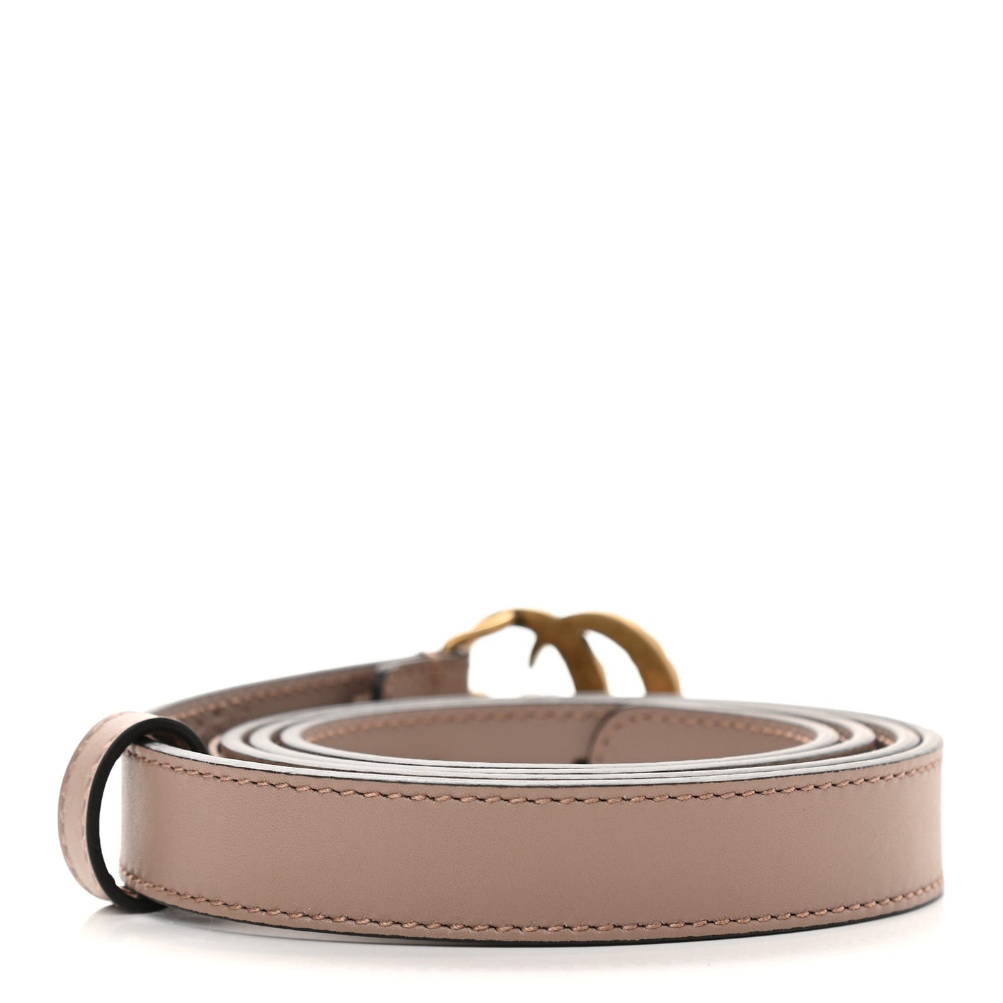 Calfskin Pearl Double G 20mm Belt 95 38 Porcelain Rose