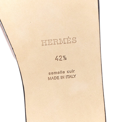Hermes Calfskin Mens Izmir Sandals 42.5 Gold 6 of 8