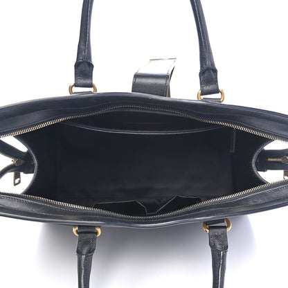 Saint Laurent Textured Calfskin Large Cabas ChYc Black 4 of 8
