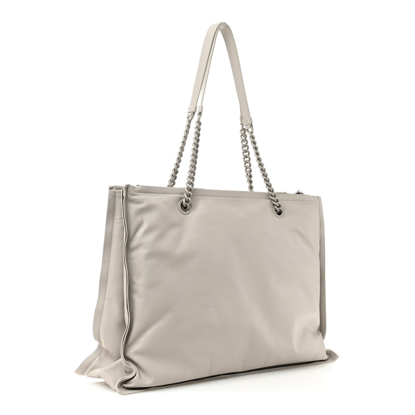 Calfskin Large Viva Bow Tote Grey