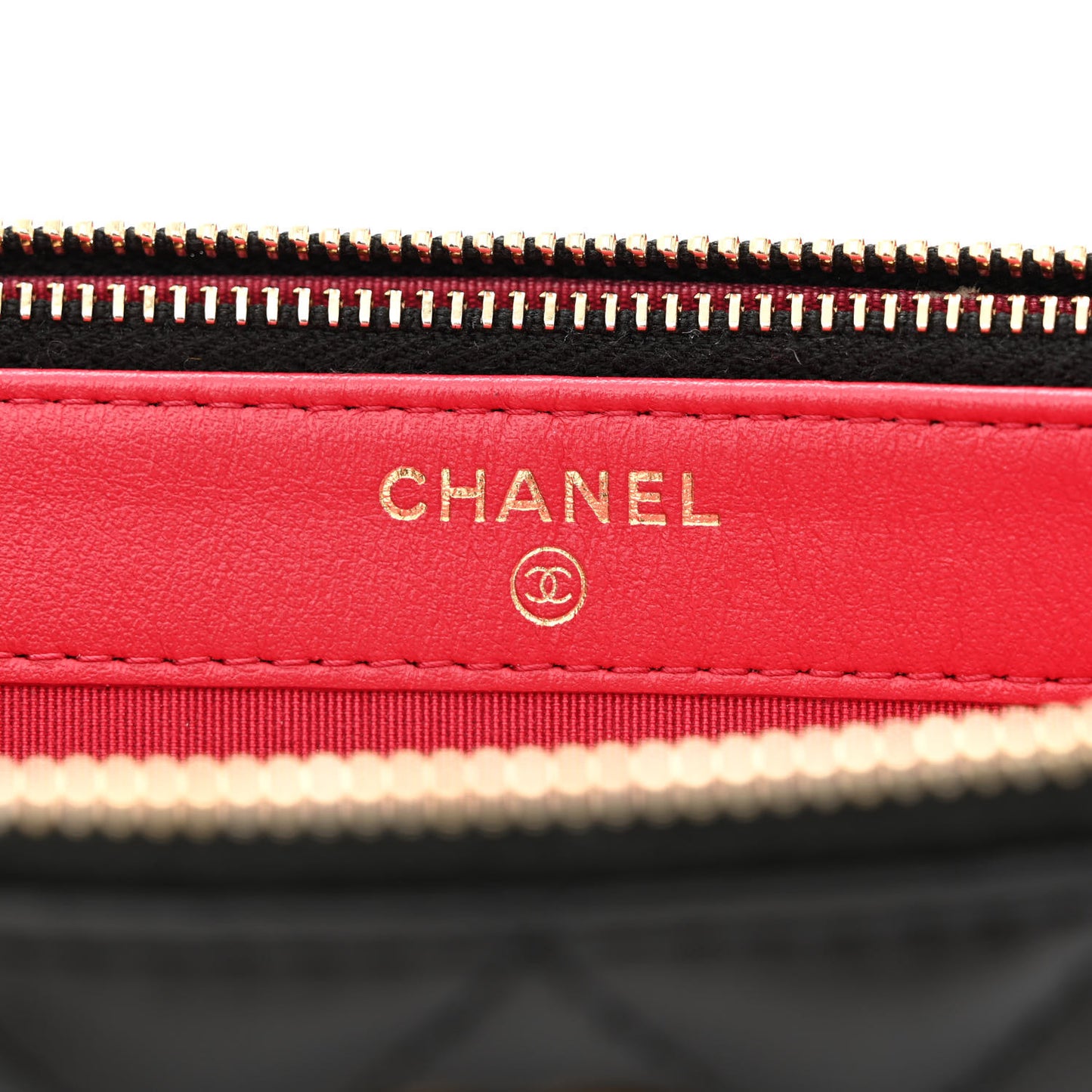 Lambskin Quilted Small Clutch With Chain Black