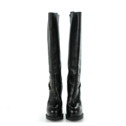 Louis Vuitton Calfskin High Platform Boots 39 Black 2 of 8