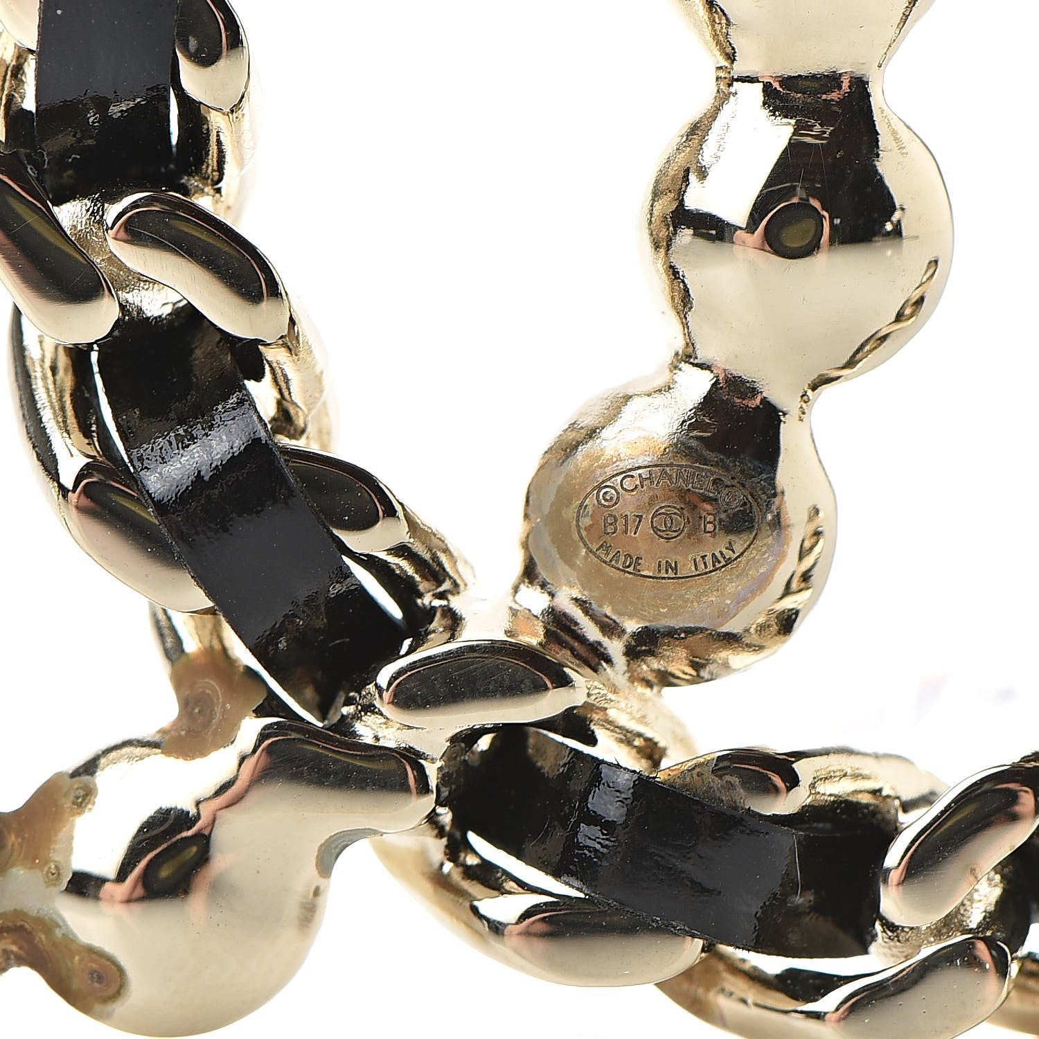 Chanel Lambskin Pearl CC Chain Brooch Black Gold 4 of 7