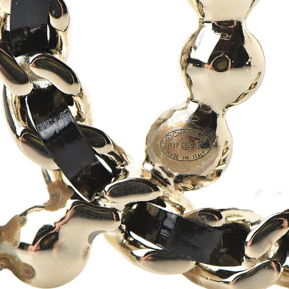 Chanel Lambskin Pearl CC Chain Brooch Black Gold 4 of 7