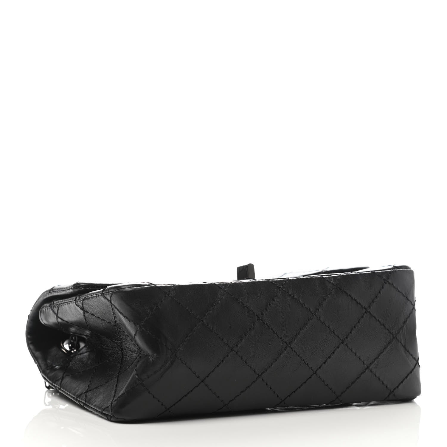 Chanel Aged Calfskin Quilted 2.55 Reissue Mini Flap So Black 3 of 4