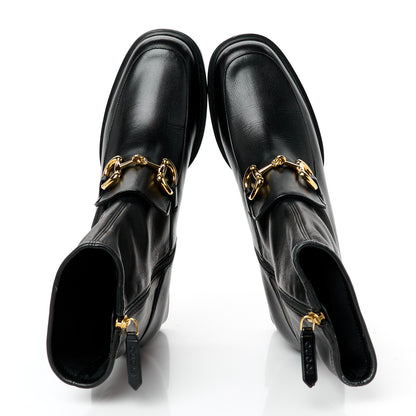 Gucci Quentin Nappa Stretch Granada Kid Horsebit 55mm Ankle Boots 41.5 Black 2 of 9