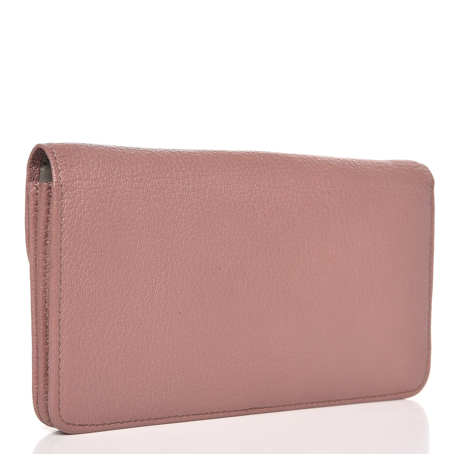 Glossy Goat Long Locked Purse Clutch Dark Blush