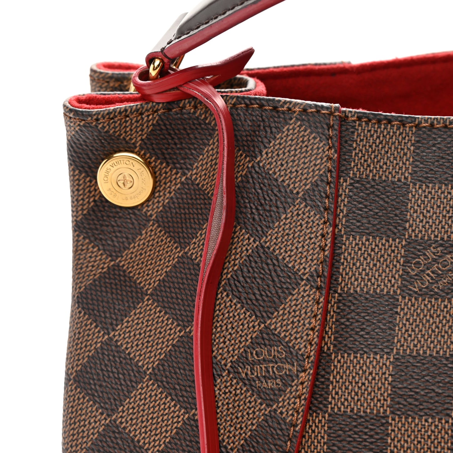 Damier Ebene Caissa Hobo Cherry