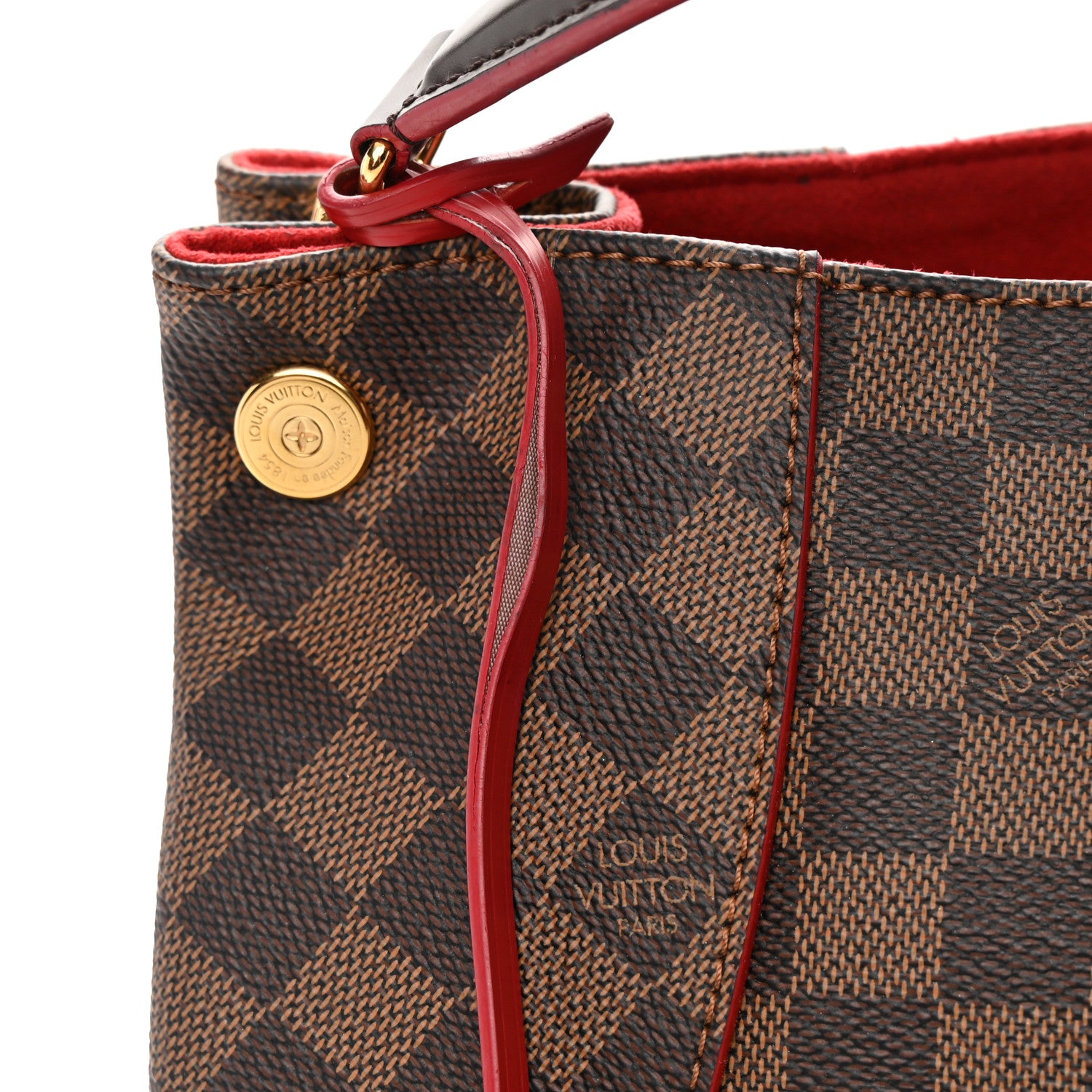 Louis Vuitton Damier Ebene Caissa Hobo Cherry 17 of 22