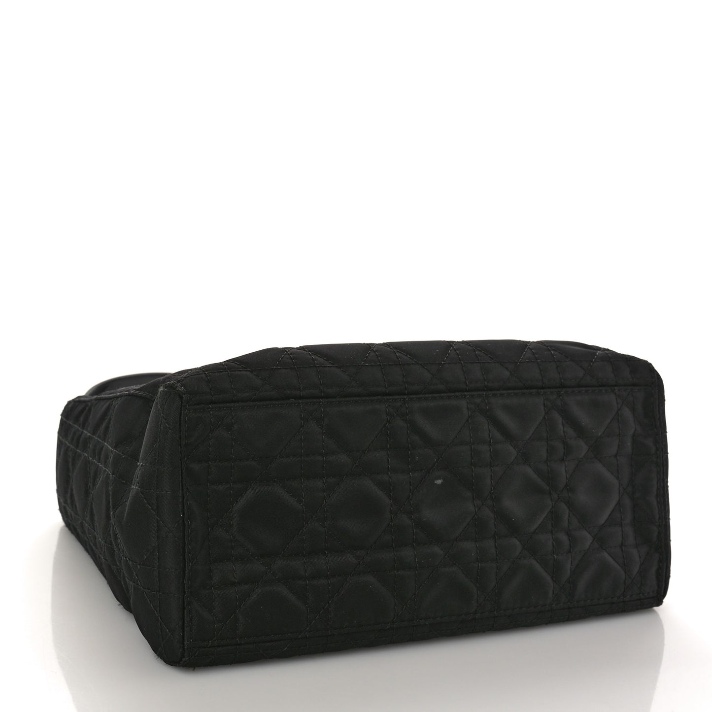 Nylon Cannage Medium Lady Dior Black