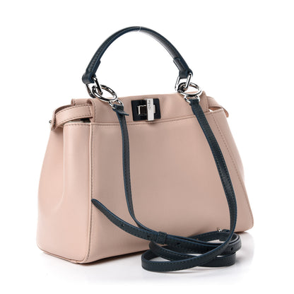 Fendi Nappa Colorblock Mini Peekaboo Iconic Satchel Soap Amazzonia Opal 3 of 11