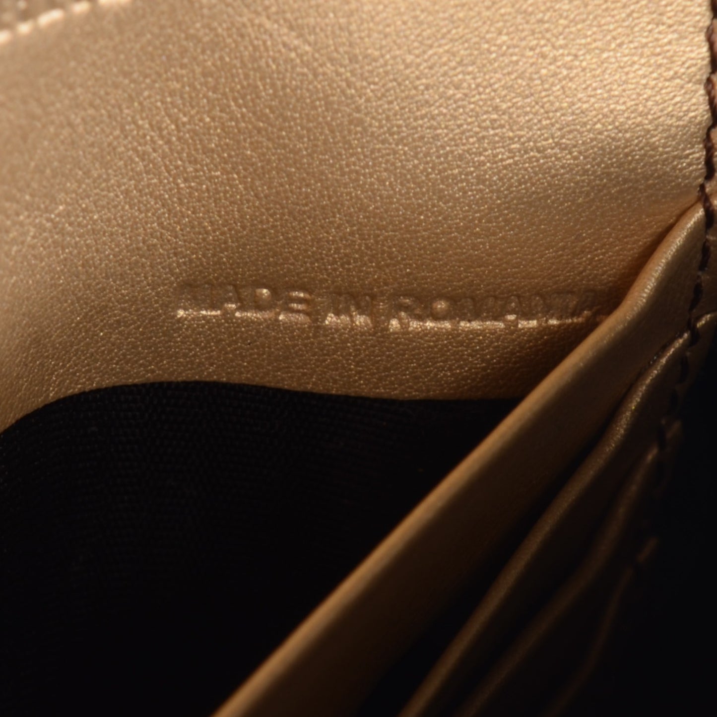 Metallic Signature Grain Calfskin Check Embossed Peyton Crossbody Clutch Bag Gold