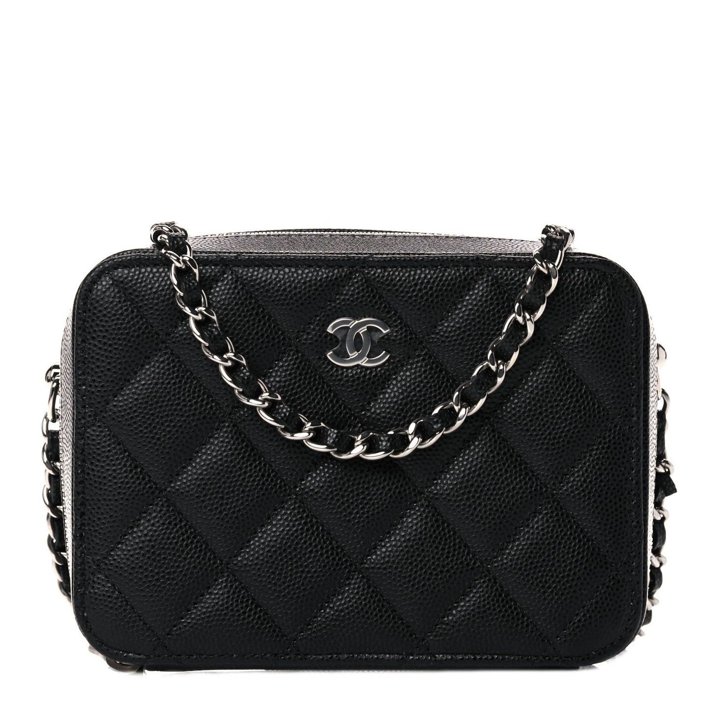 Caviar Quilted Camera Bag Black
