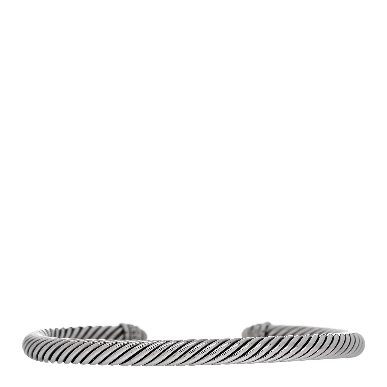 David Yurman Sterling Silver Diamond Pearl 5mm Cable Classics Bracelet 2 of 3