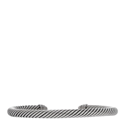 David Yurman Sterling Silver Diamond Pearl 5mm Cable Classics Bracelet 2 of 3